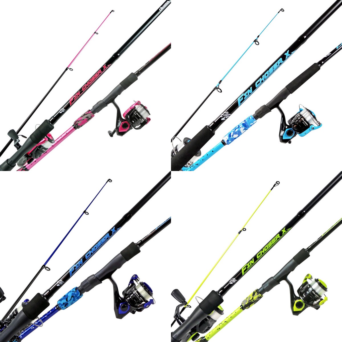 Okuma Fin Chaser X Spinning Combo 2025 Spooled 2 Piece FNX- CHOOSE YOUR MODEL AND COLOR!