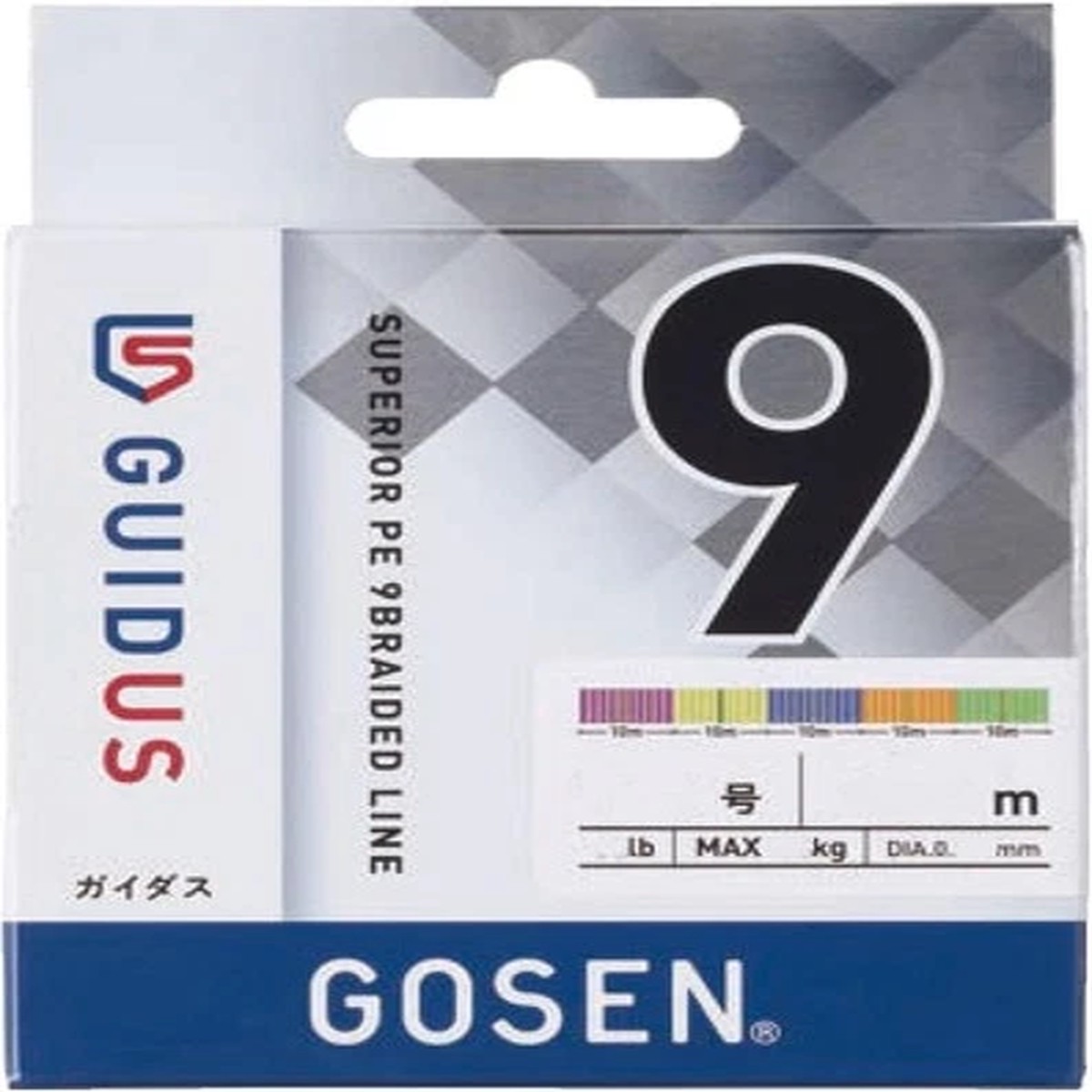GOSEN GUIDUS Superior Pe 9 Braided Line PE9 Multicolor No. 1.2 Fishing Japan