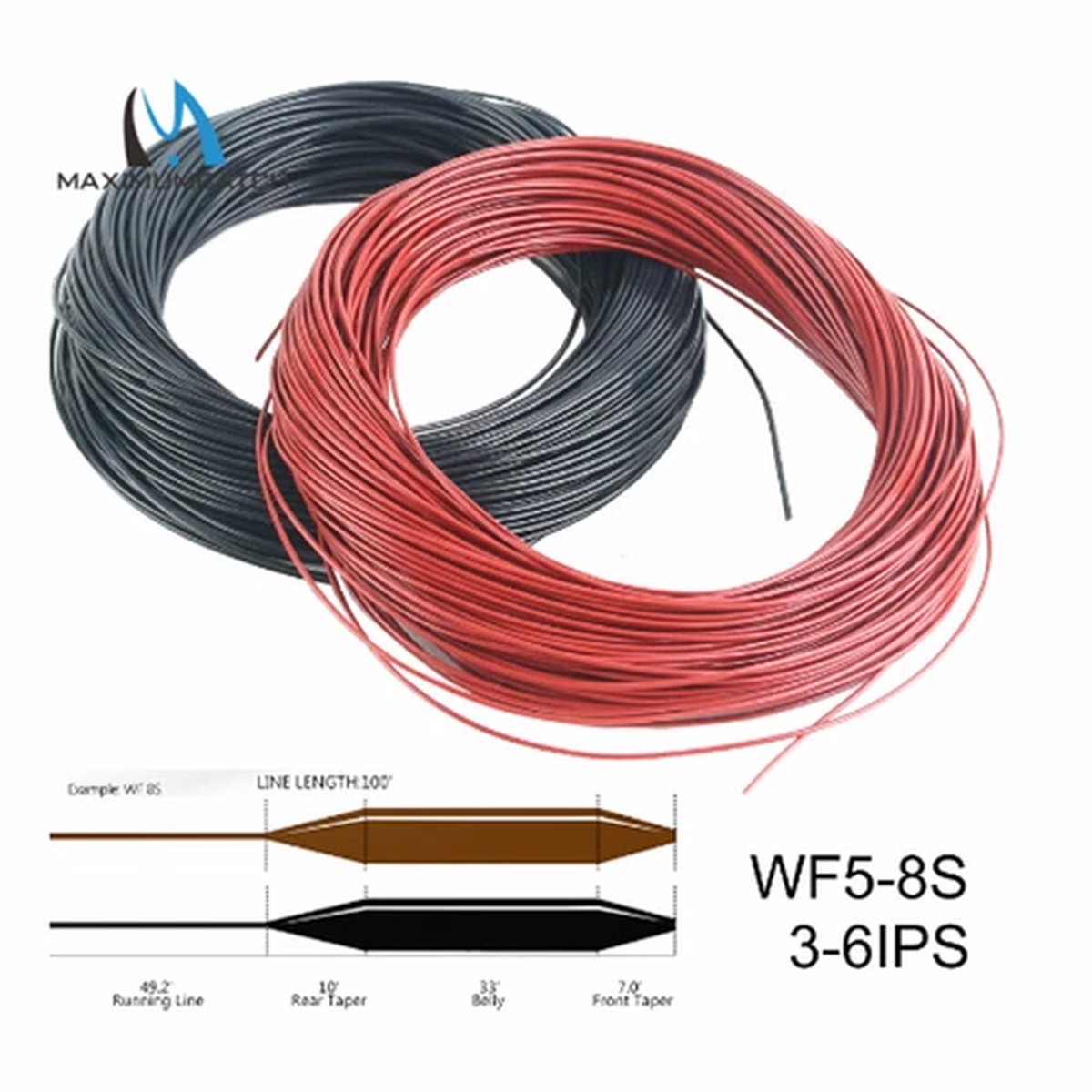 Maxcatch Fast Sinking/Slow Sinking 5/6/8S 100FT Fly Fishing Line Weight Forward