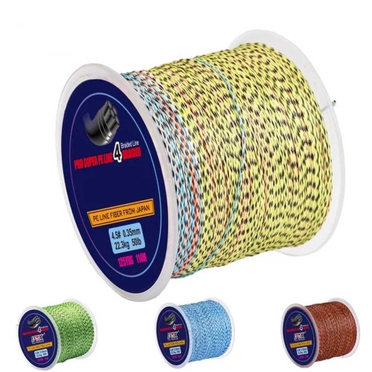 4 Strands Braided Invisible Fish Line 100M PE Multifilament Speckle Fishing Line
