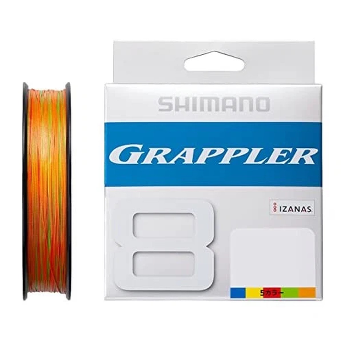 Shimano Grappler 8 PE Fishing Line 200m LD-A61U 5-Color x10m Size 2 43lb New