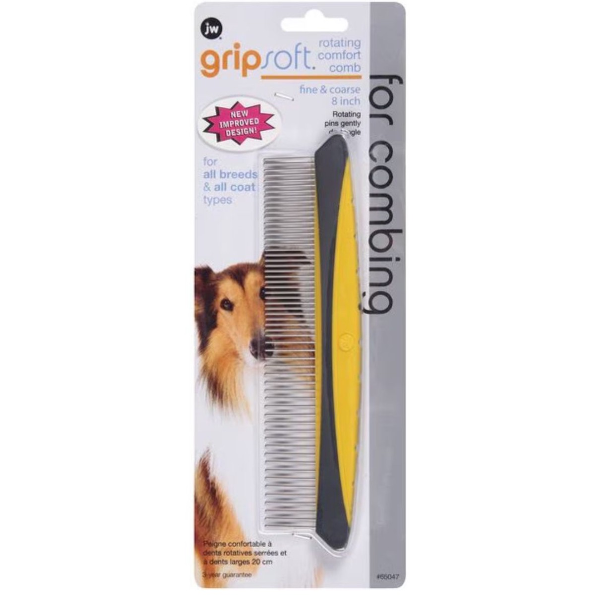 Petmate JW Gripsoft Large 8″ Rotating Comfort Comb