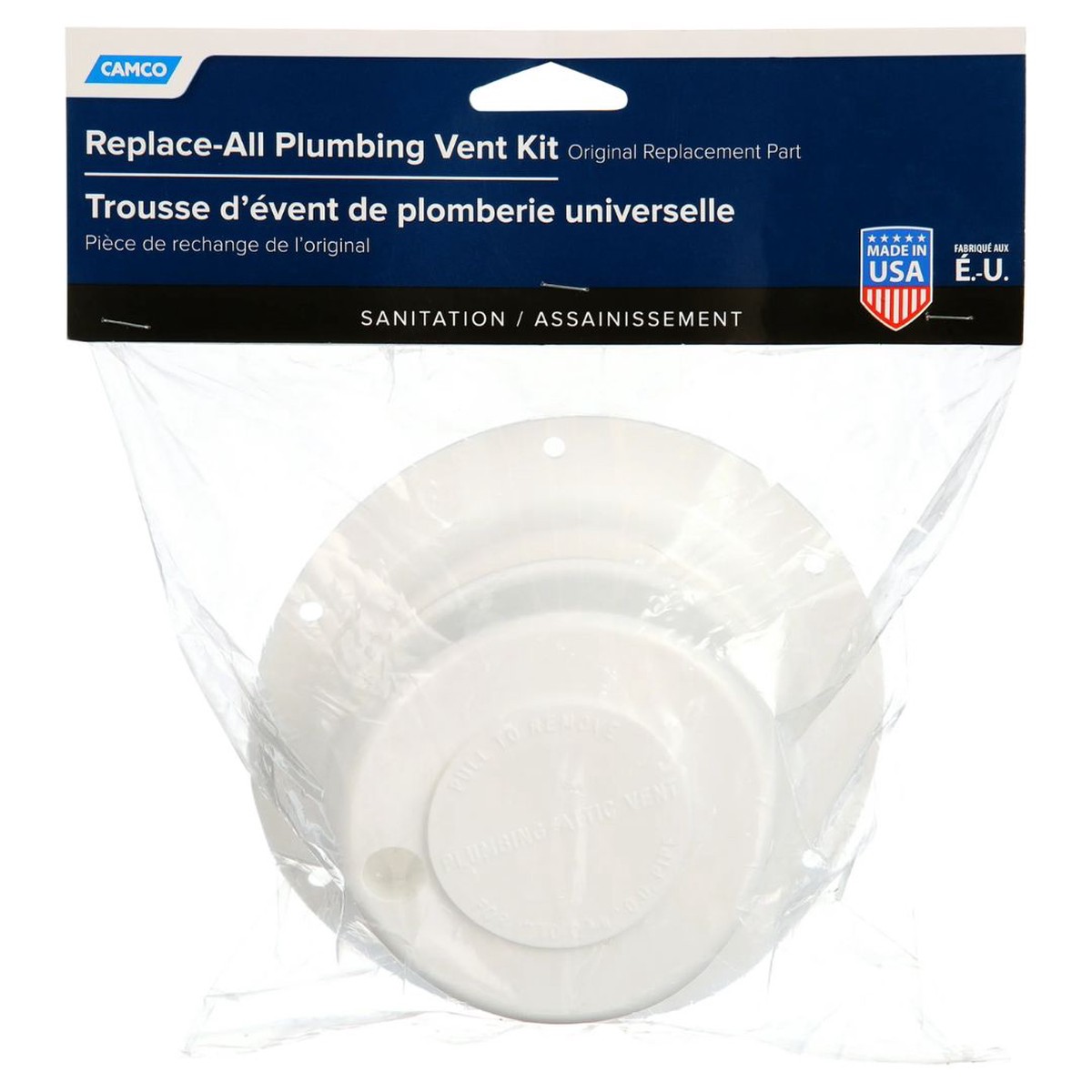 Replace All Plumbing Vent Kit Polar White (Eng/Fr)