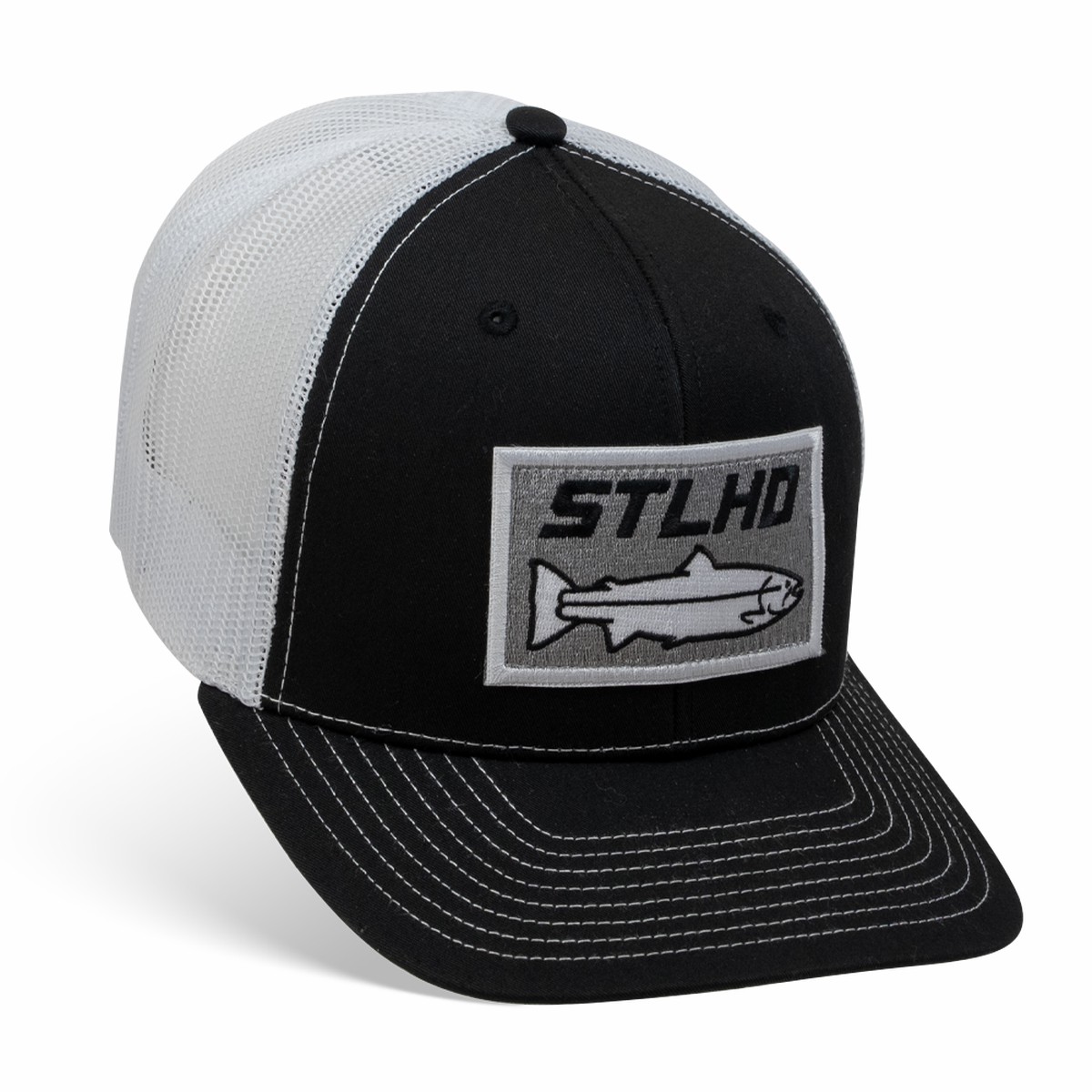 STLHD Winter Ice Black/White Trucker Snapback Hat