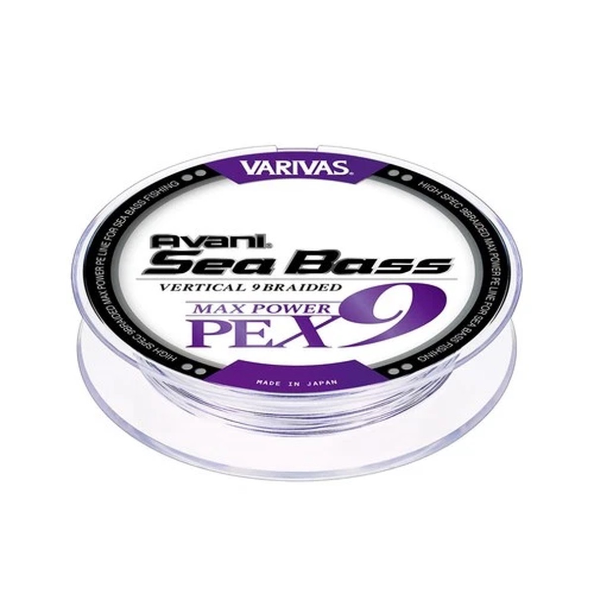 VARIVAS Avani Seabass Max Power PE X9 9-strand PE line, 150m, White Purple (mark