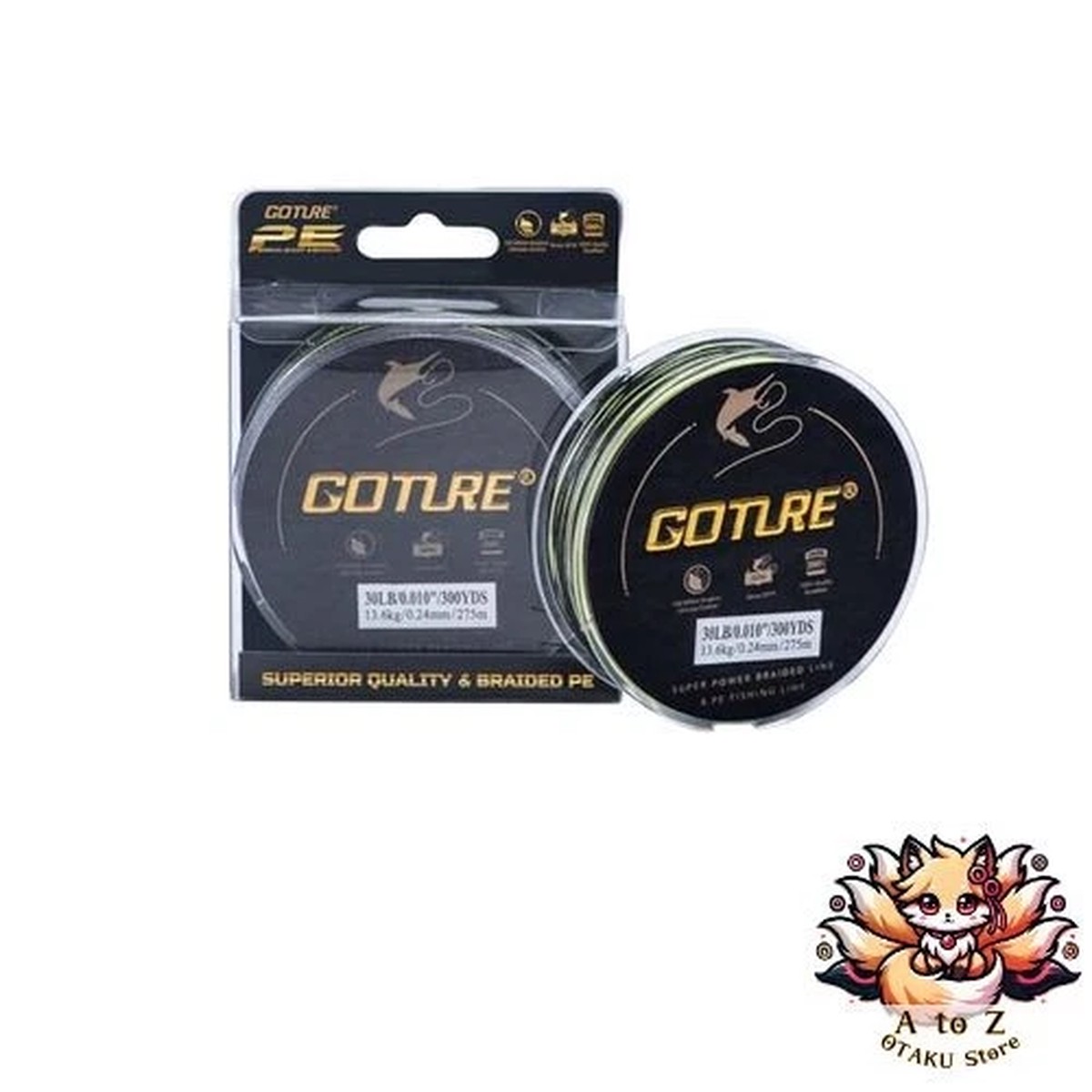 NEW GOTURE PE Braided Fishing Line 4 Strands 0.8/20LB 275m PE30 Material