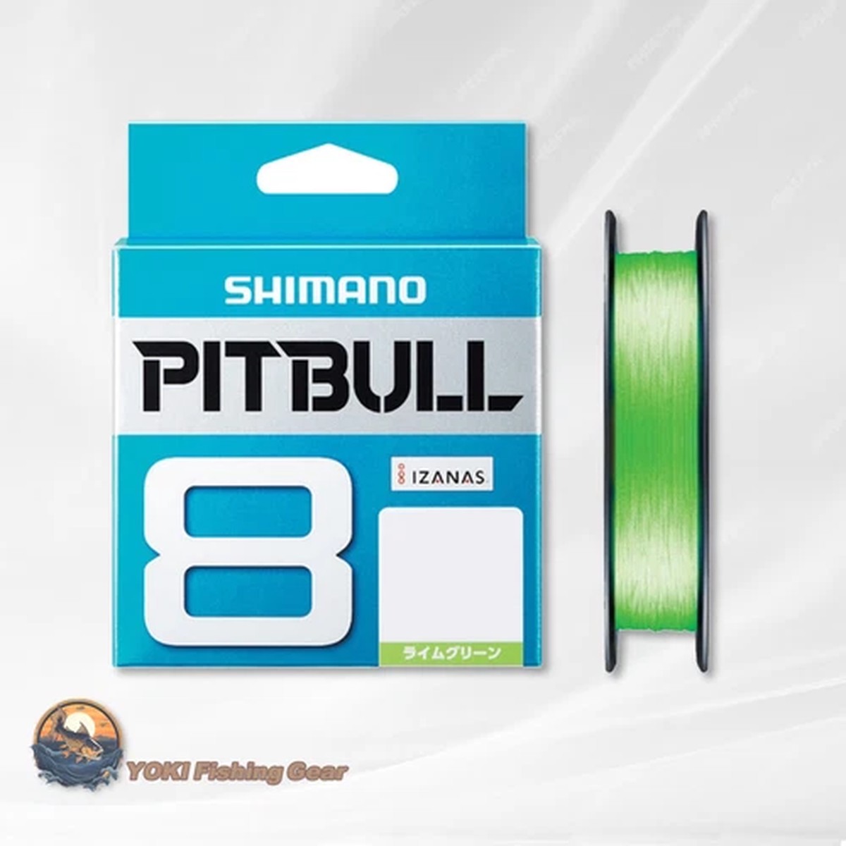 SHIMANO PITBULL 8 Braided Line PE#0.8-150m Lime Green Shipping from JAPAN