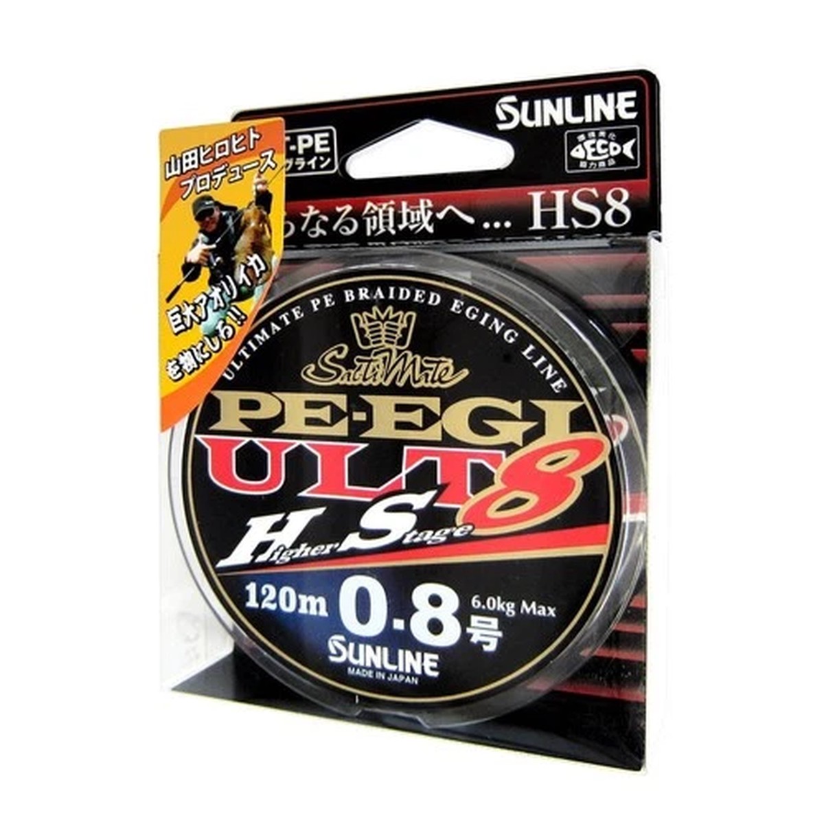 SUNLINE PE Line Salt Mate PE Egi ULT HS8 120m 0.8 6kg 8 pieces White, Pink, Ligh