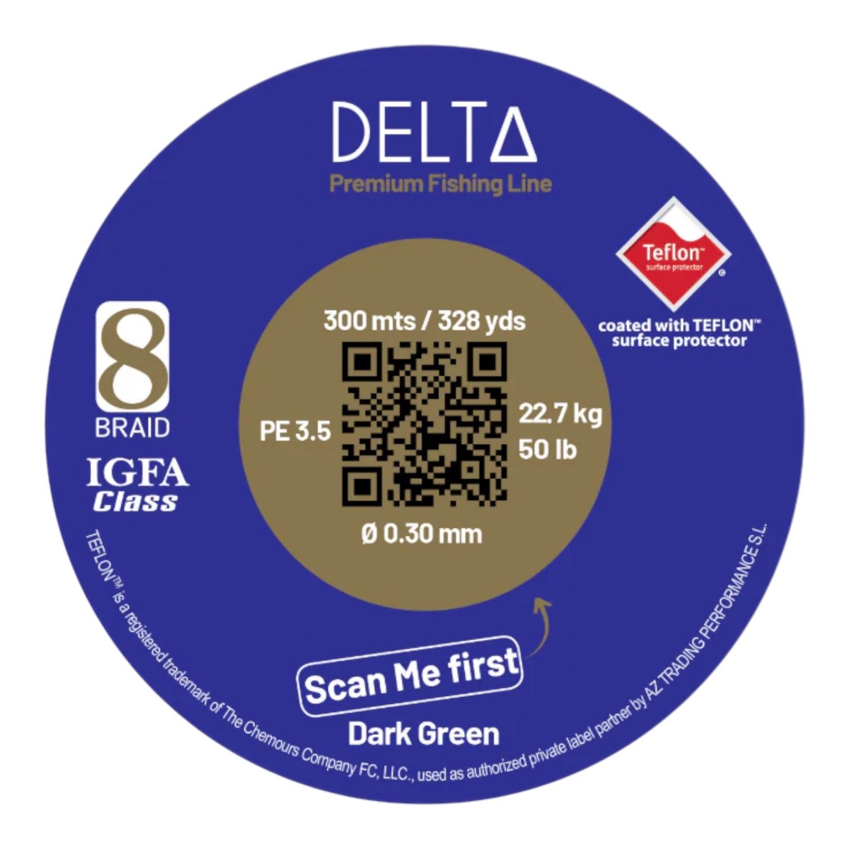 DELTA 8X Green Braided Line