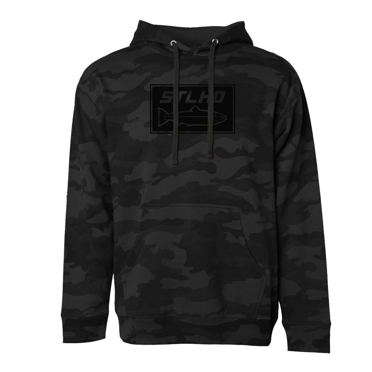 STLHD Men’s Black Water Black Camo Standard Hoodie