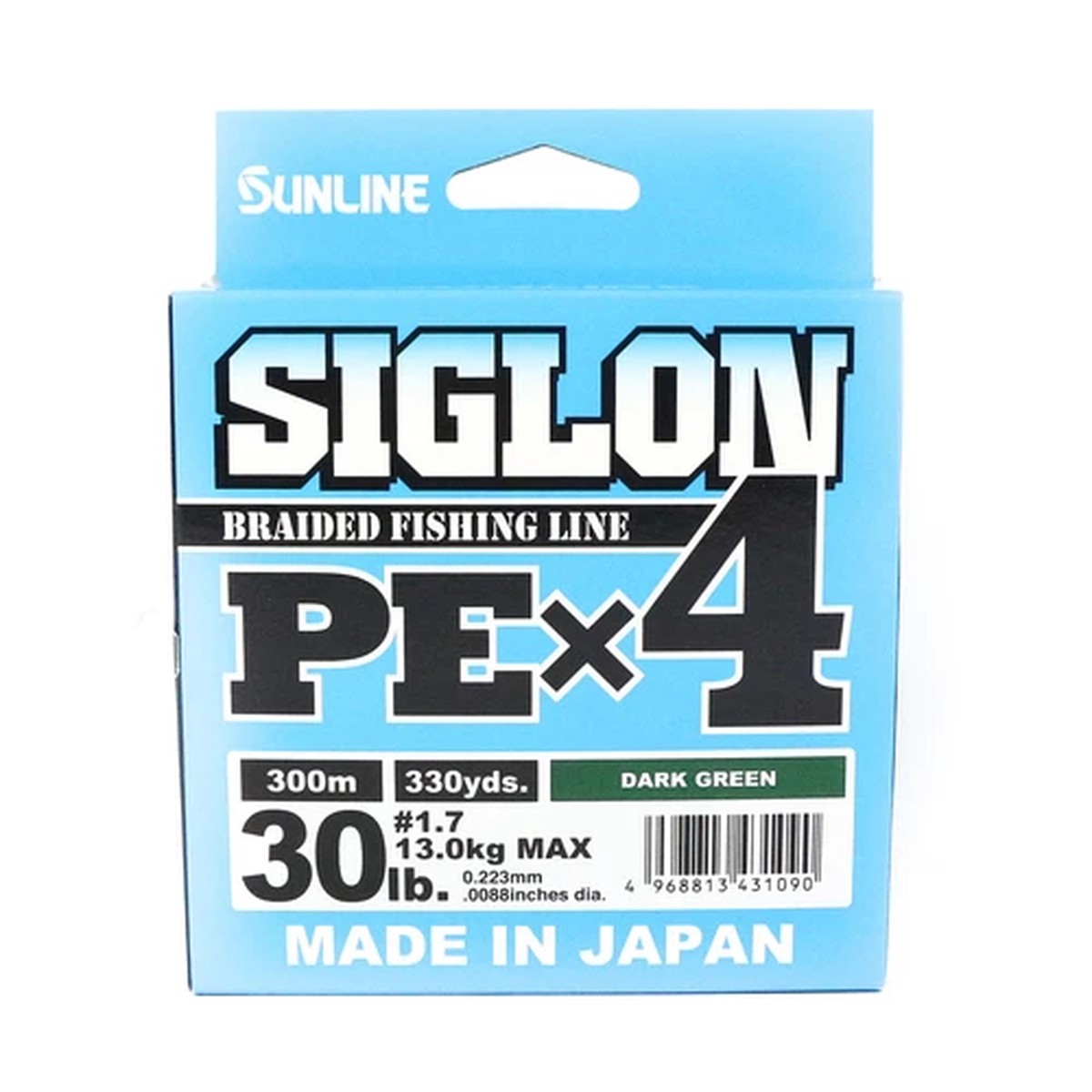 Sunline P.E Line X4 Siglon 300M P.E 1.7 30LB Dark Green (1090)