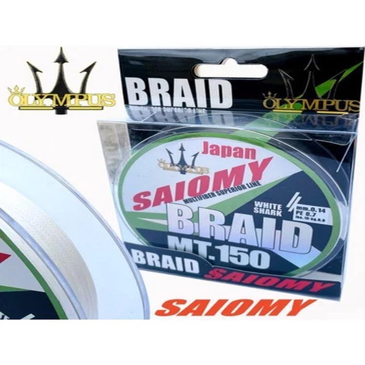 TRECCIATO PESCA SAIOMY BRAID 300M OLYMPUS MULTIFIBRE SPINNING LINE FILO SHORE